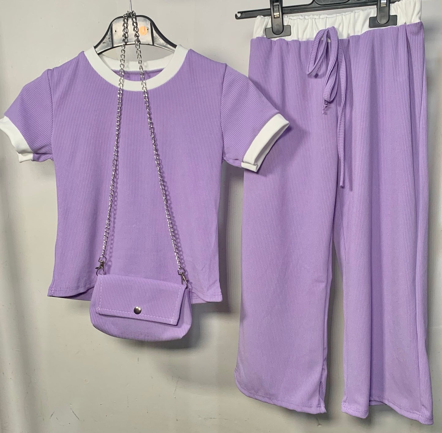 Girls summer outfit co-ord set with handbag