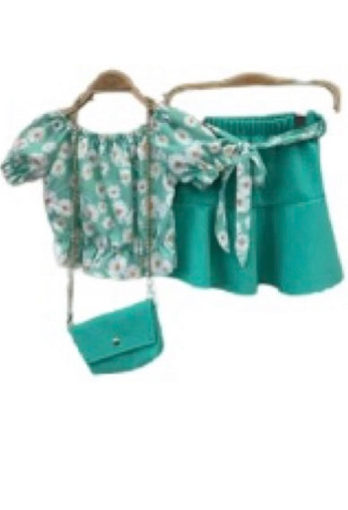 TLC Girls skirt and top coord set with handbag