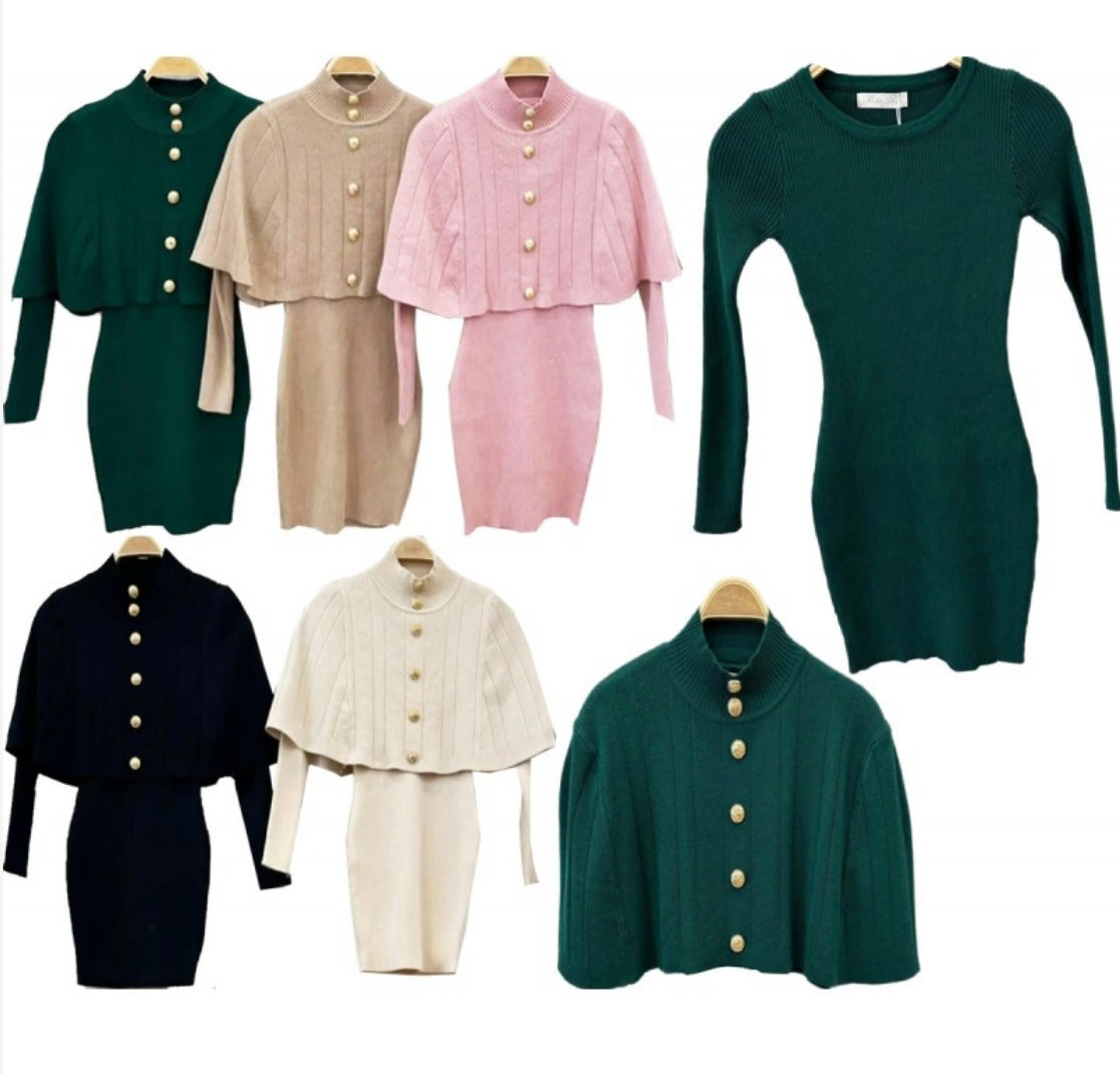 TLC Girls Cape & Dress 2 piece Set