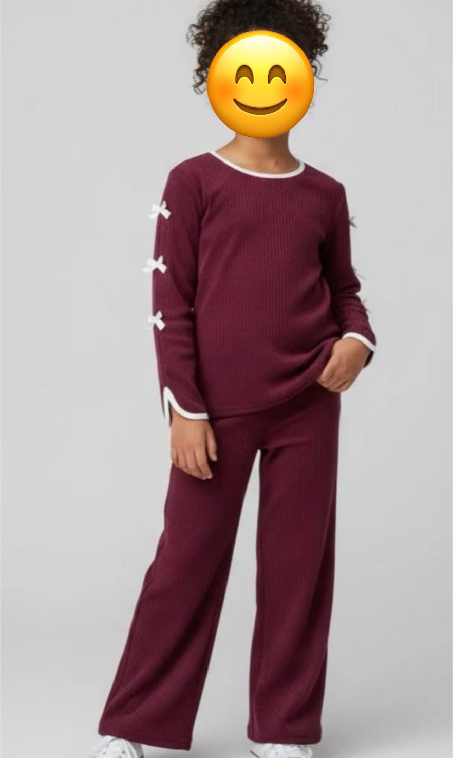 Modest Girls Bow Tie Coord Sets Outfit