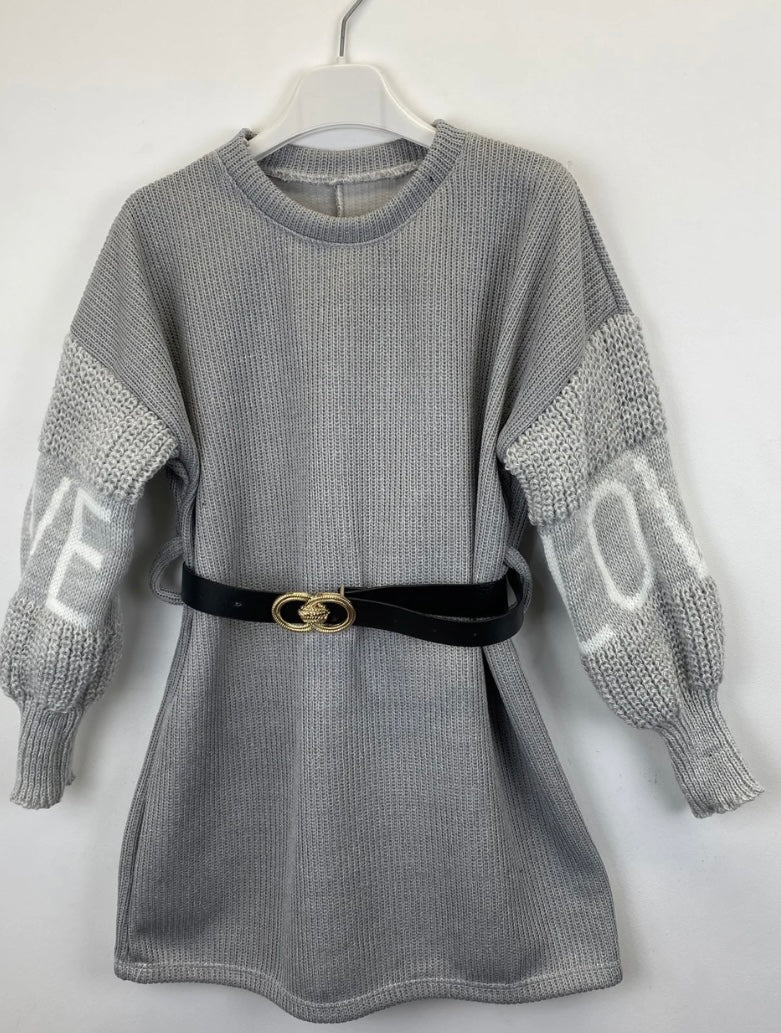 Girls Love Warm Winter Jumpers with Belt