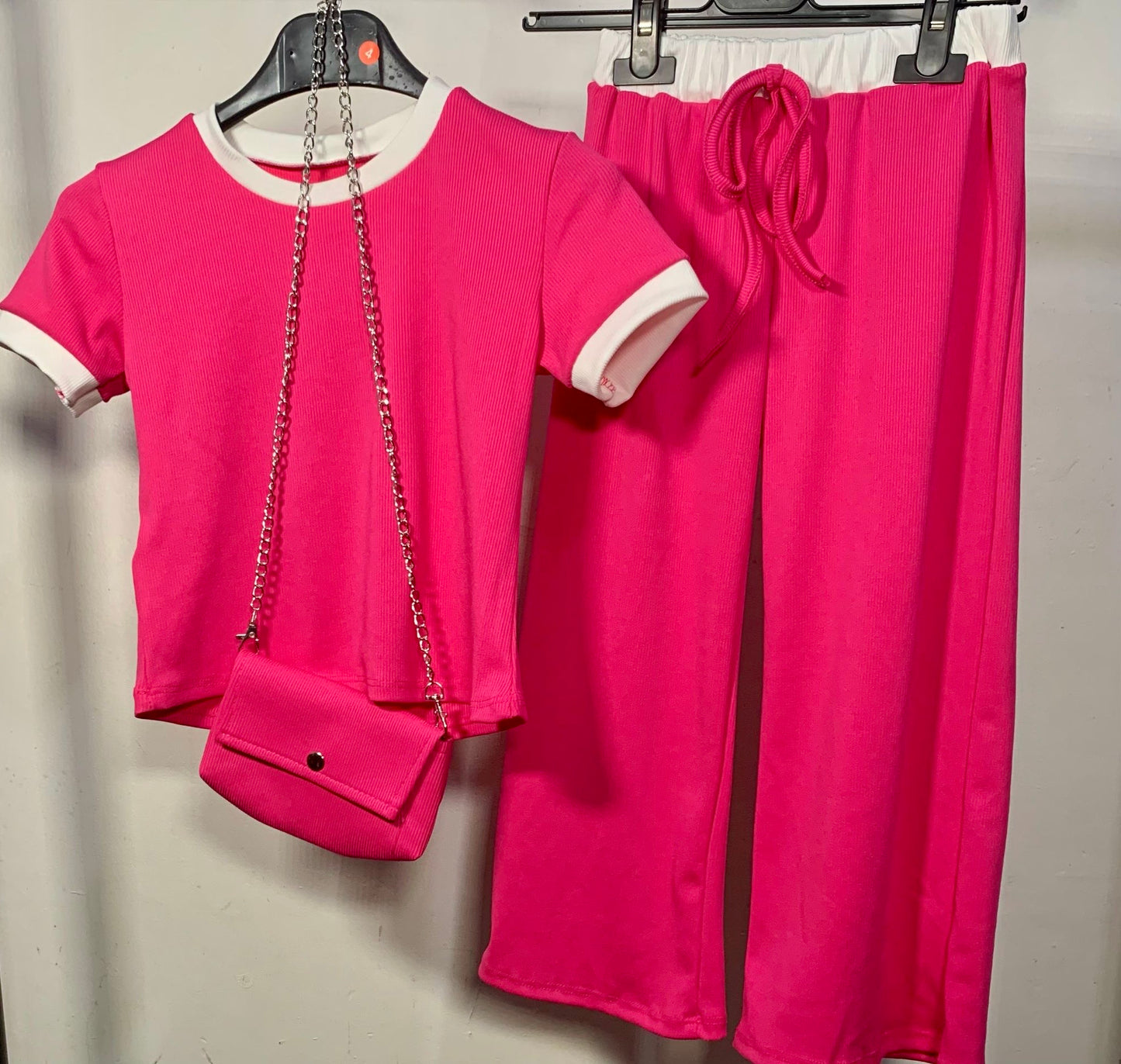 Girls summer outfit co-ord set with handbag