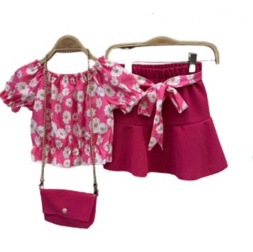TLC Girls skirt and top coord set with handbag