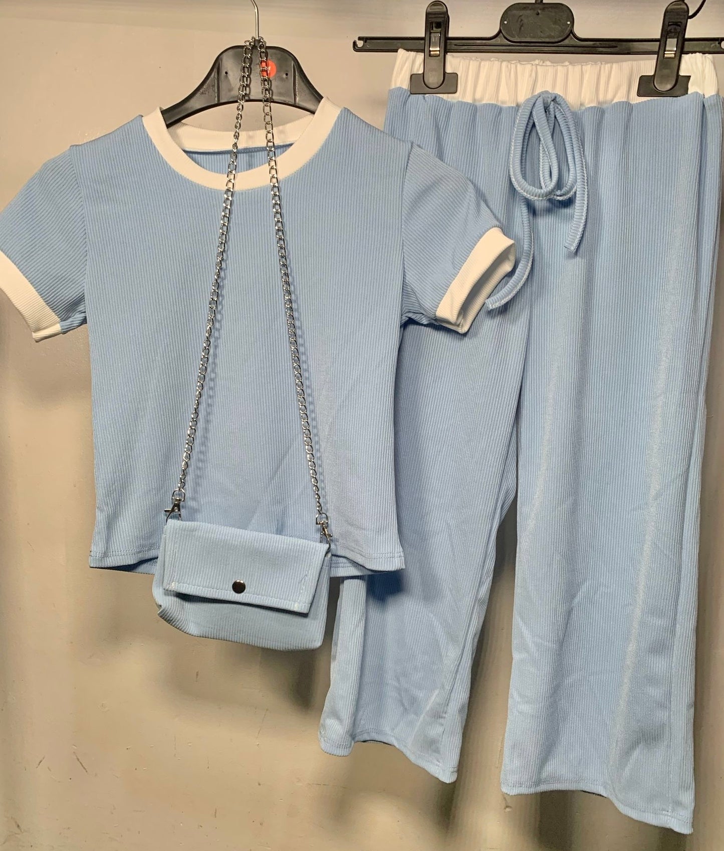 Girls summer outfit co-ord set with handbag