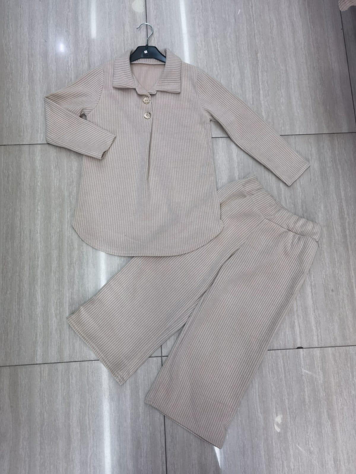 Girls ribbed velour coord set winter
