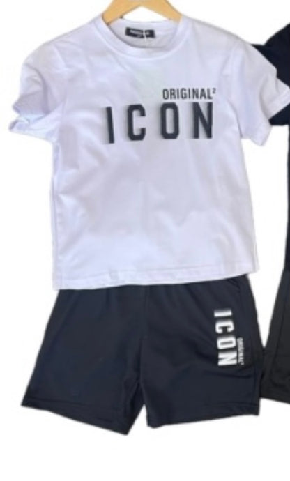 TrendLockerz Kids boys Tshirt & Shorts Sets Icn Set