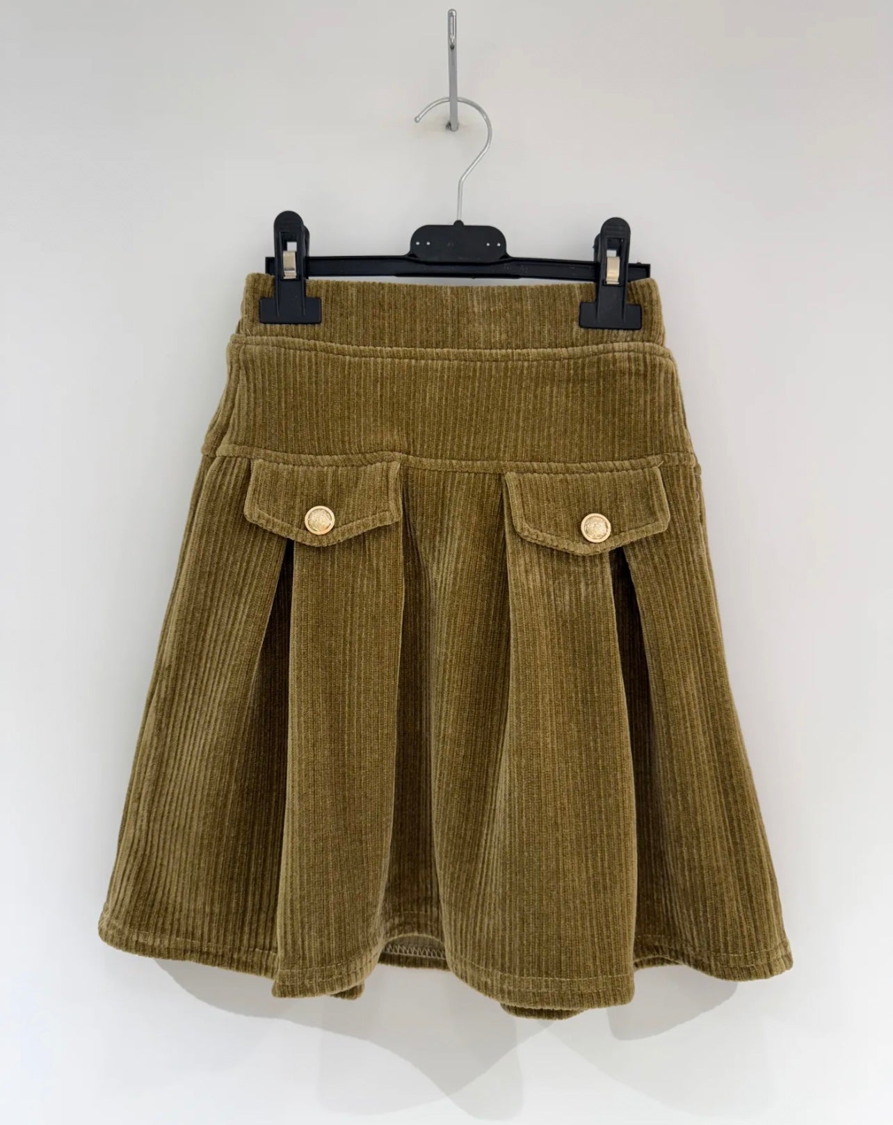 Girls Velour Skirt with Buttons 2-12 years