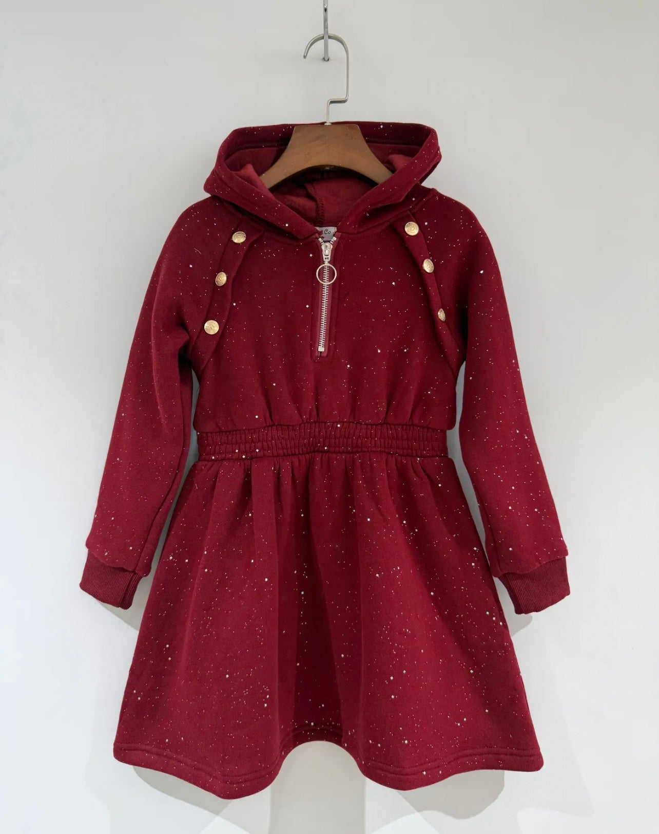 Girls Hooded Jumper Dress with Diamantes 2-12 years