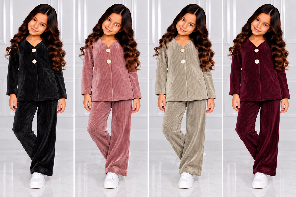 TLC Girls Velour Modest 001 Coord Sets