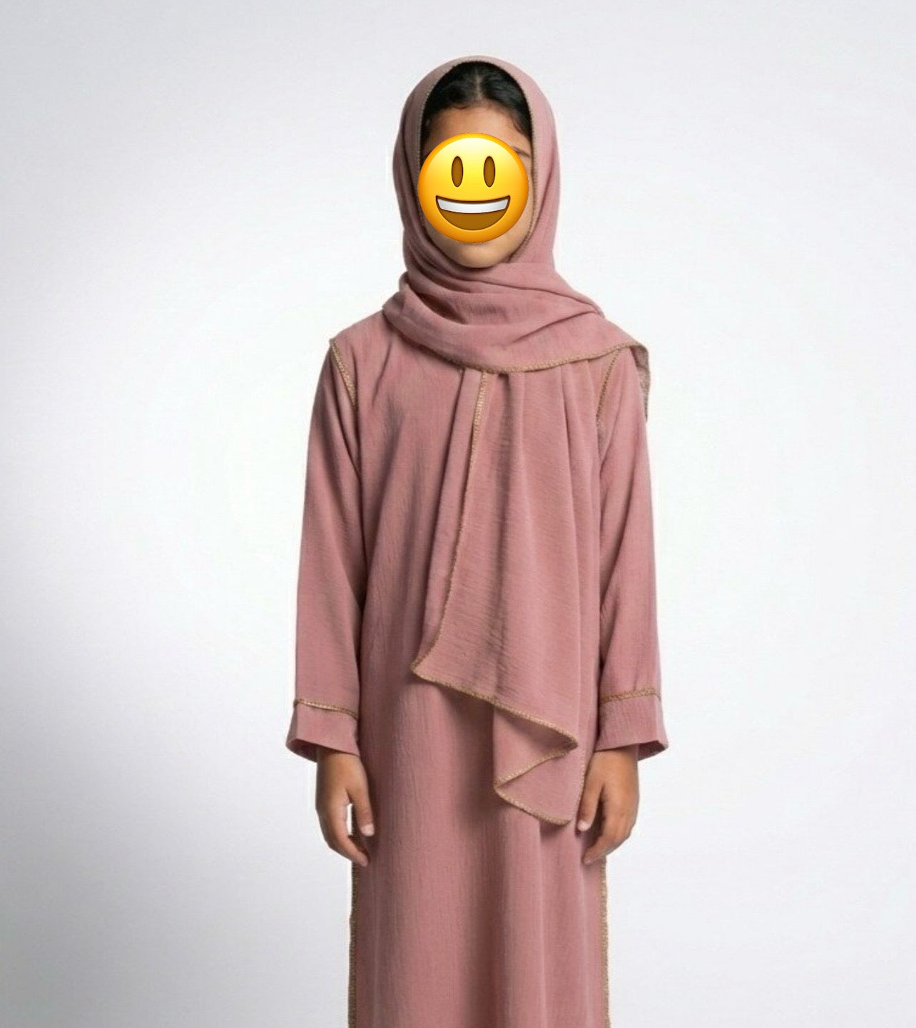 Girls Kids Abayas with Attached Scarf