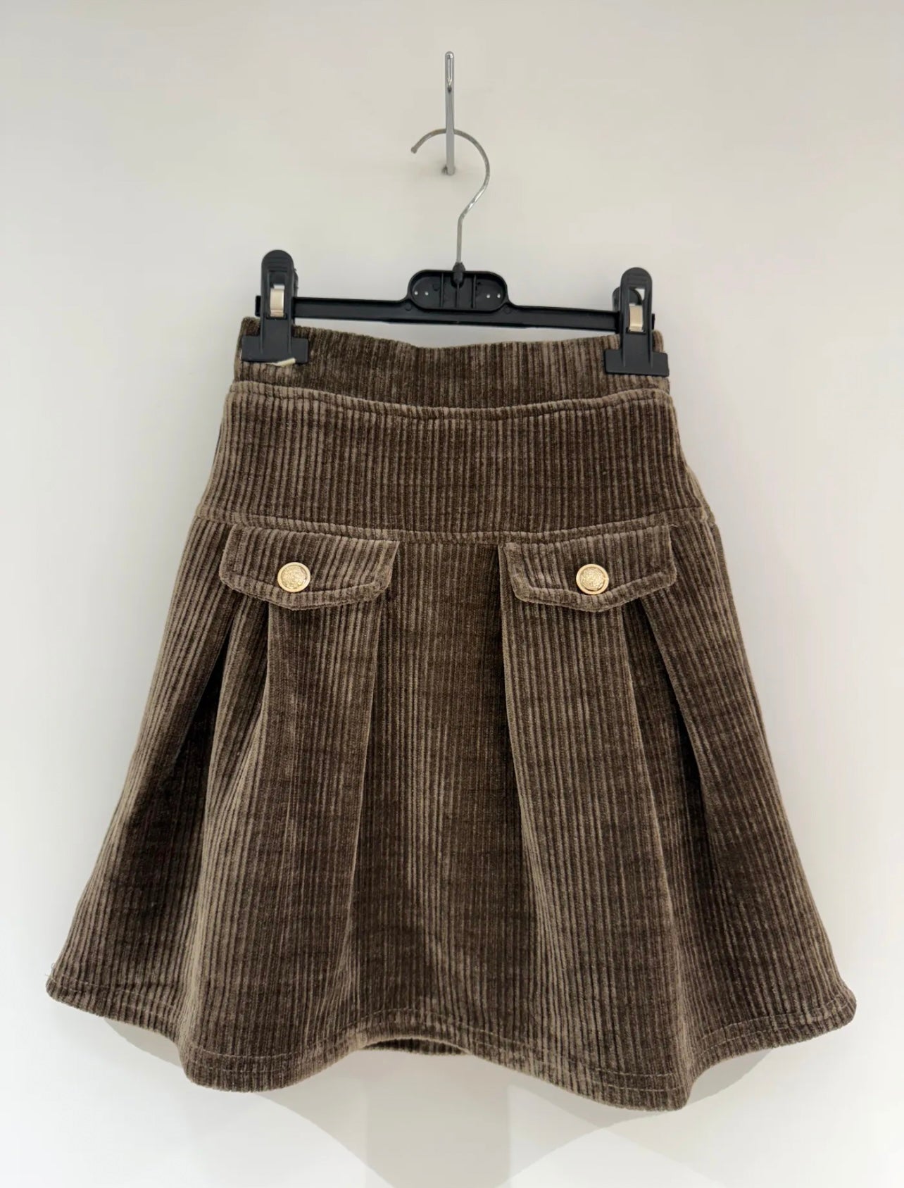 Girls Velour Skirt with Buttons 2-12 years
