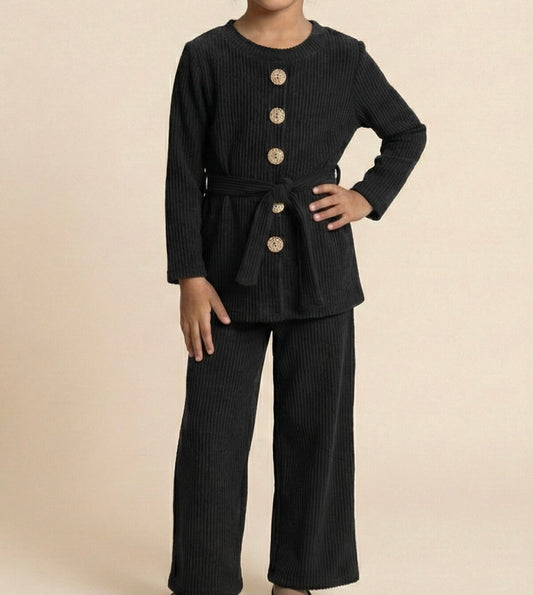 Girls Corduroy Modest Trouser and Top Set