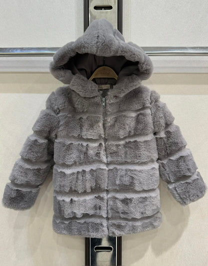 TLC Girls fur jacket coats with hood