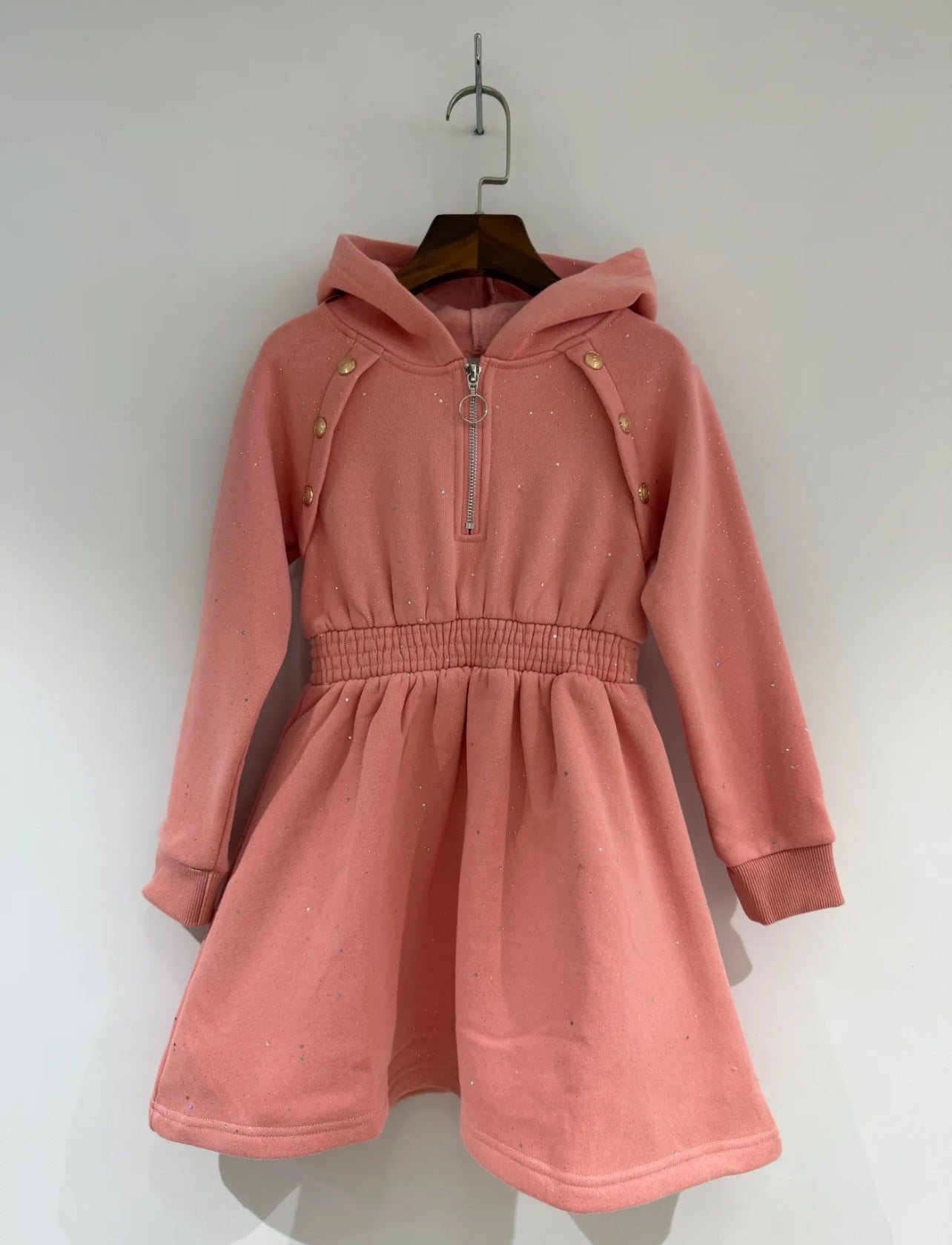 Girls Hooded Jumper Dress with Diamantes 2-12 years