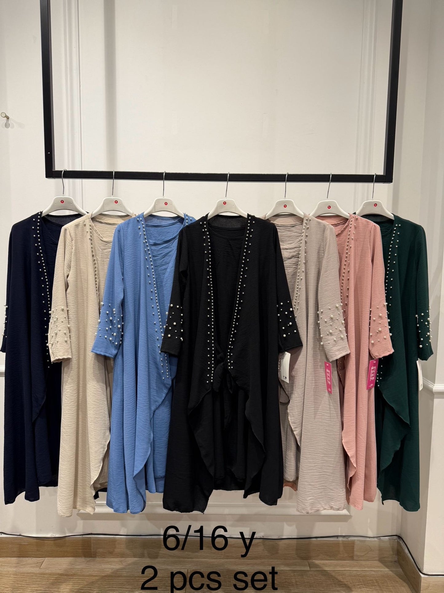 Girls 2 piece slip dress & jacket Ramadan / Eid Abaya Outfit Dress