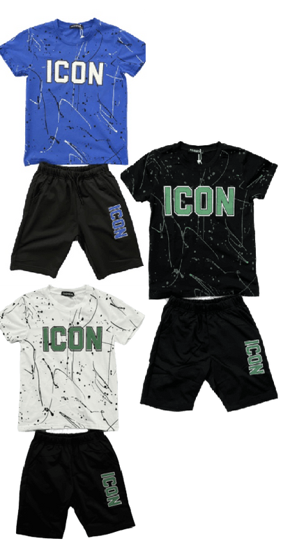TrendLockerz Boys Tshirt & Shorts Sets Icn
