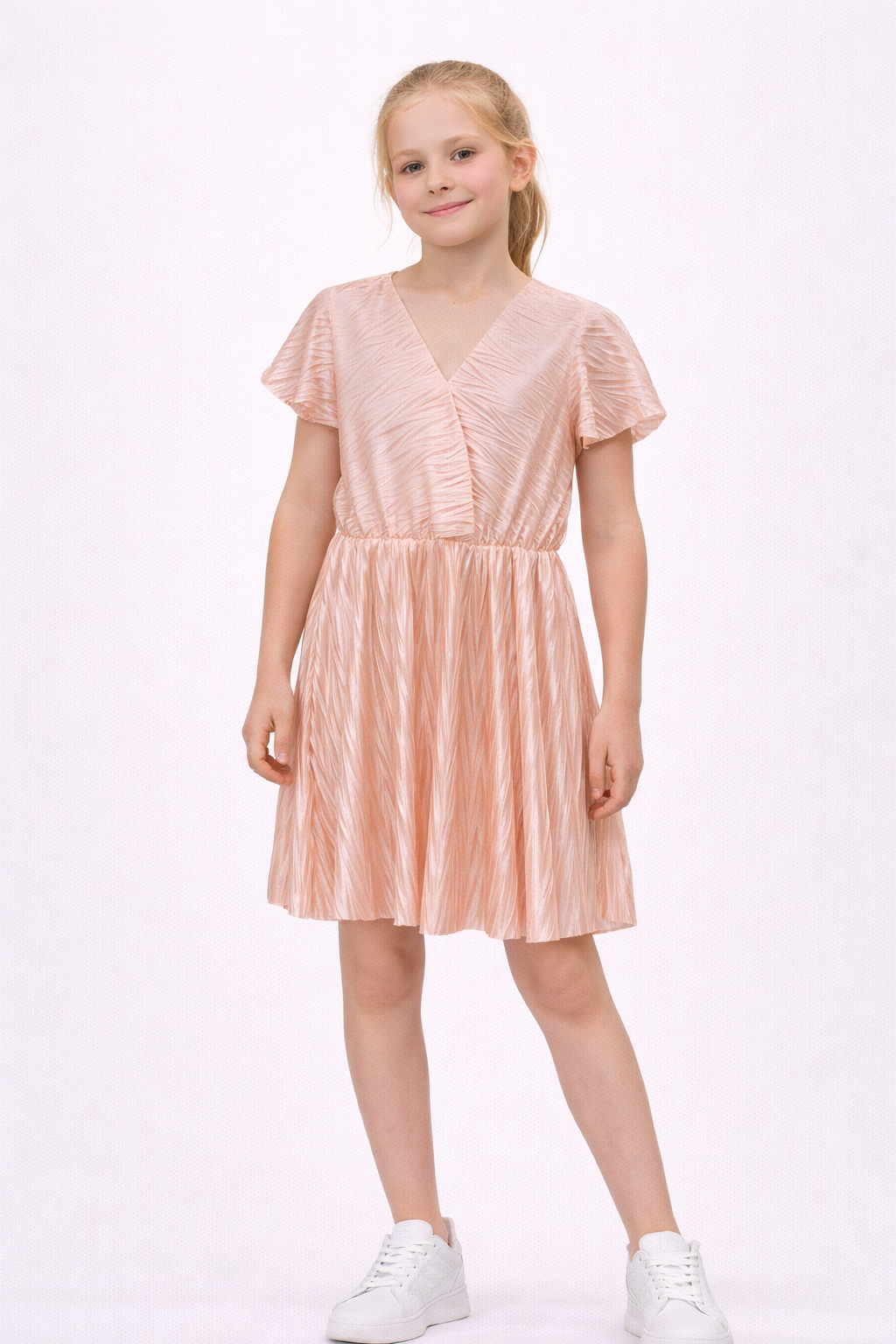 TLC Girls summer dress v neck