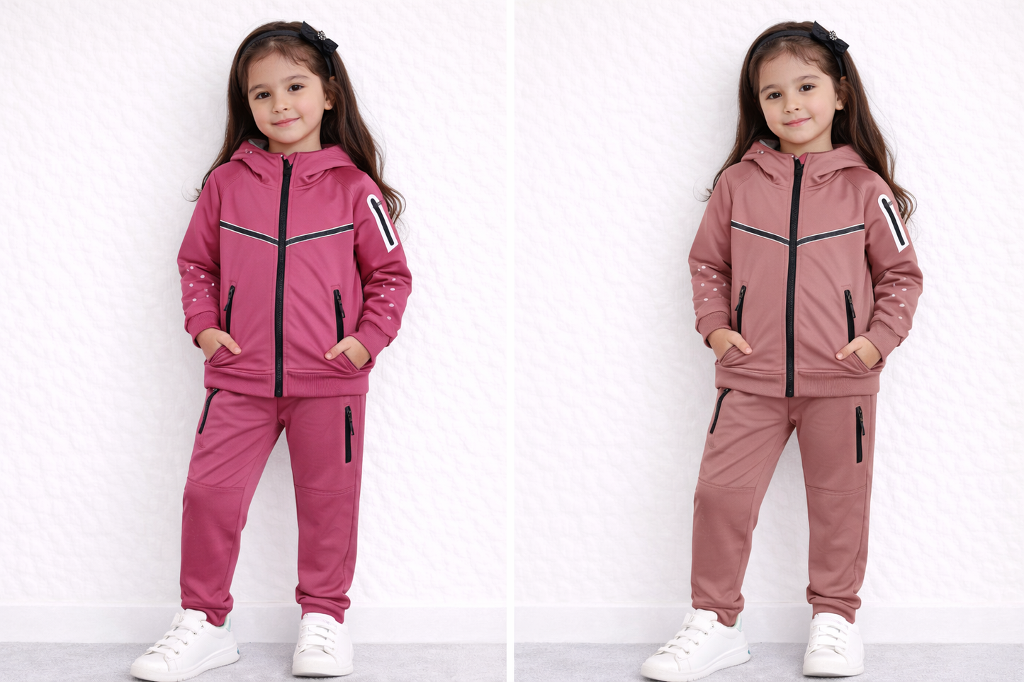 TLC Unisex Girls & Boys Tracksuit with Hood and Zipped Pockets for Warm Winter