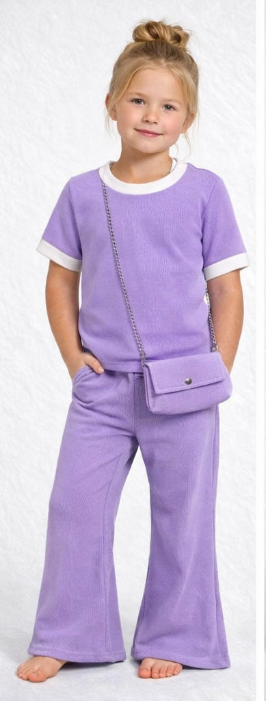 Girls summer outfit co-ord set with handbag