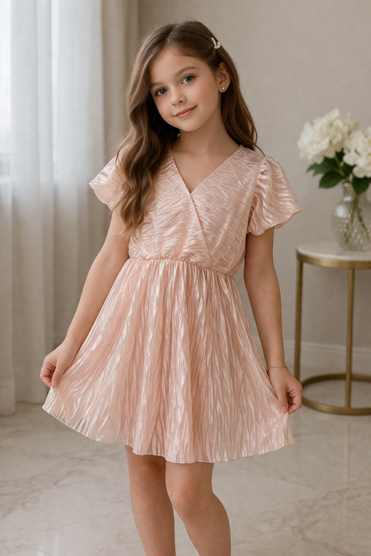 TLC Girls summer dress v neck