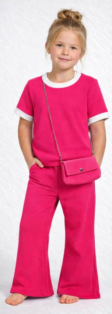 Girls summer outfit co-ord set with handbag