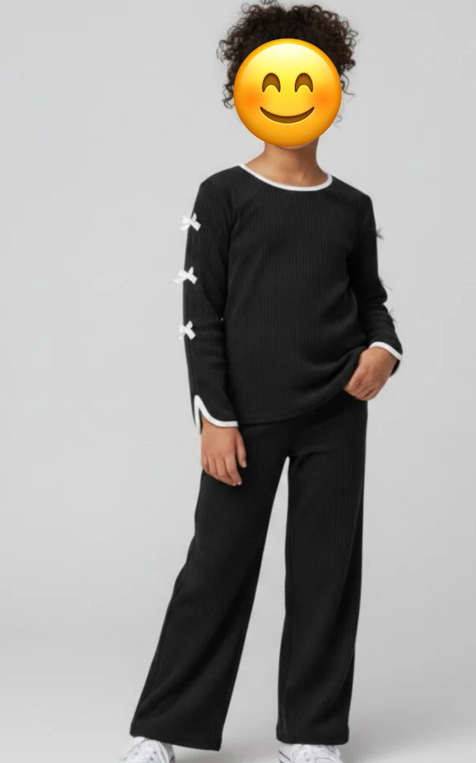 Modest Girls Bow Tie Coord Sets Outfit