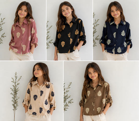 Girls Blouse Top With Print 2-12 years