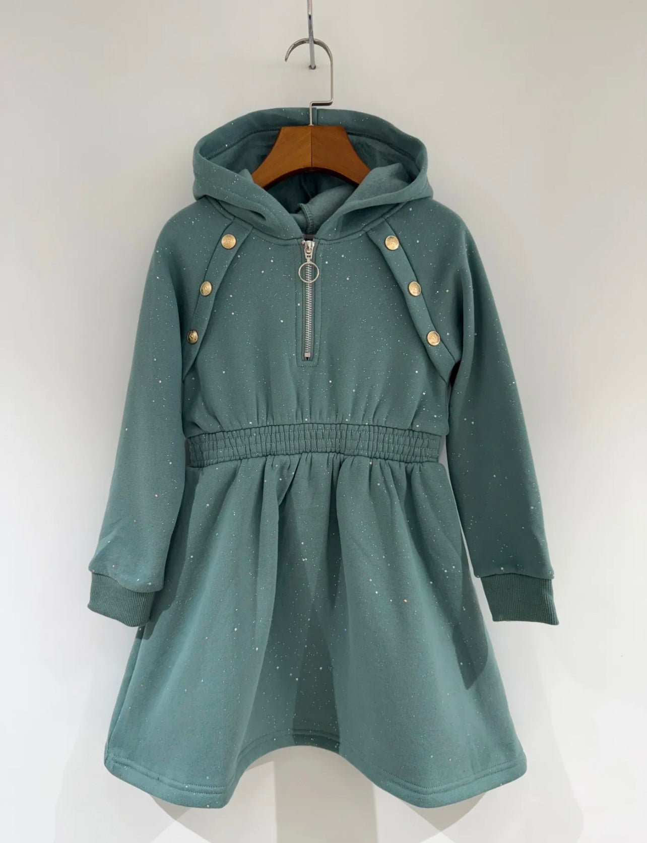 Girls Hooded Jumper Dress with Diamantes 2-12 years