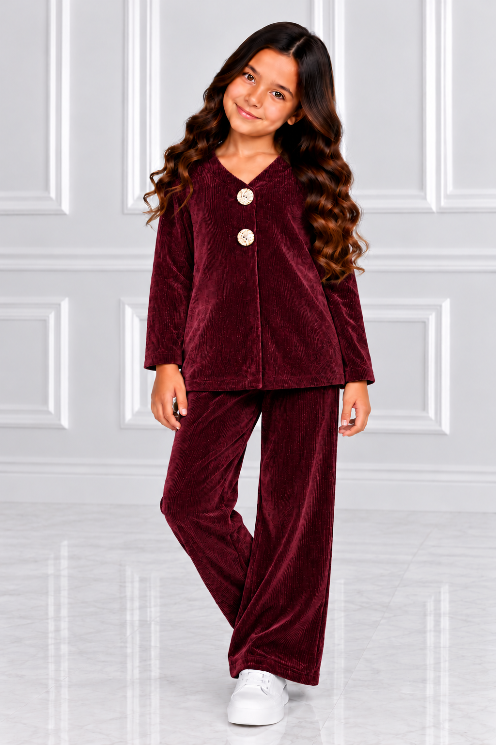 TLC Girls Velour Modest 001 Coord Sets
