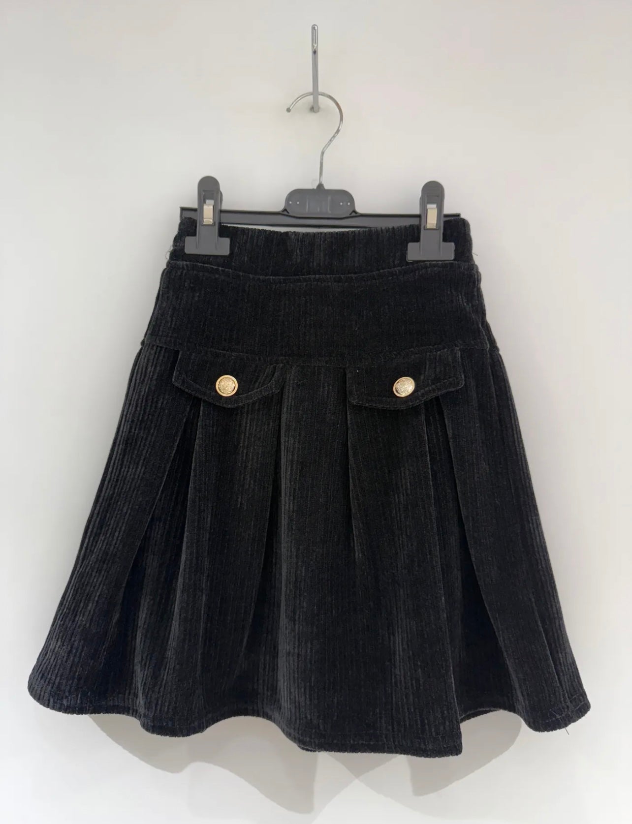 Girls Velour Skirt with Buttons 2-12 years