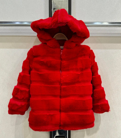 TLC Girls fur jacket coats with hood