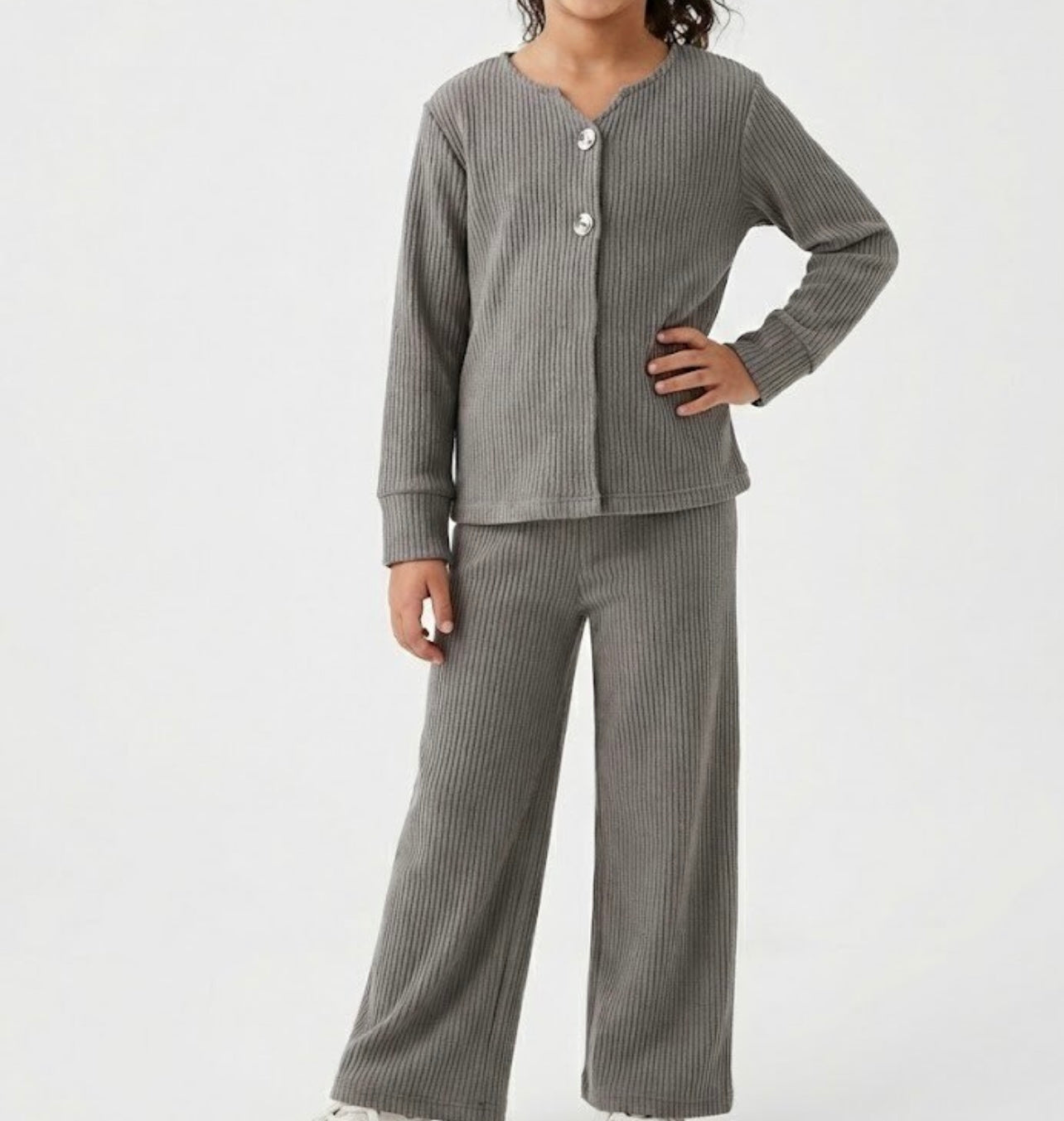 Girls Corduroy Button Trouser and Top Set Modestwear