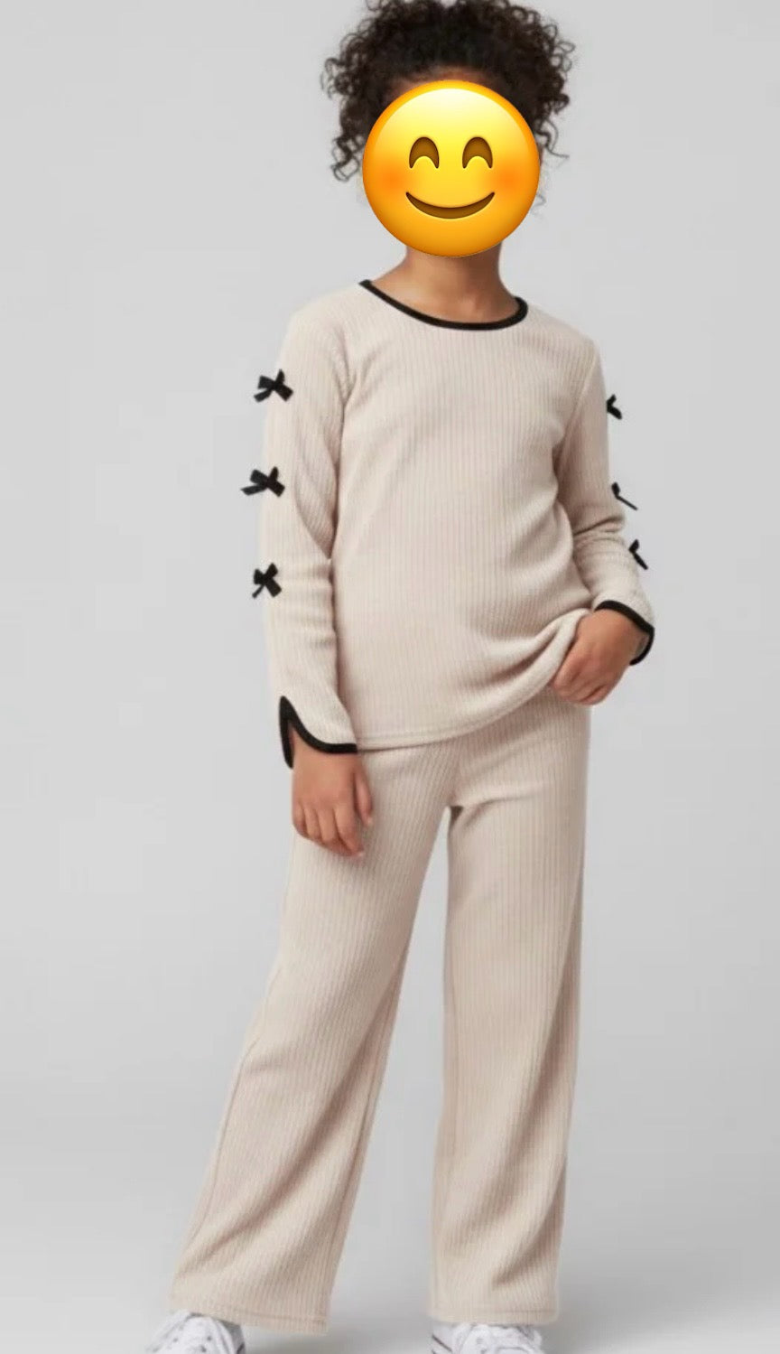 Modest Girls Bow Tie Coord Sets Outfit