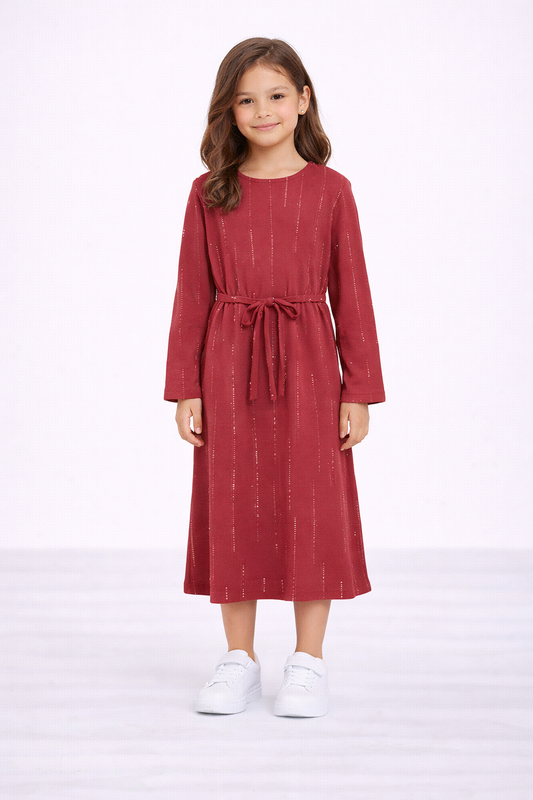 Girls Modest Abaya Fashion Shiny Design