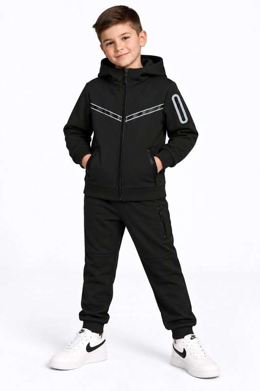 TLC Unisex Girls & Boys Tracksuit with Hood and Zipped Pockets for Warm Winter (TL049)