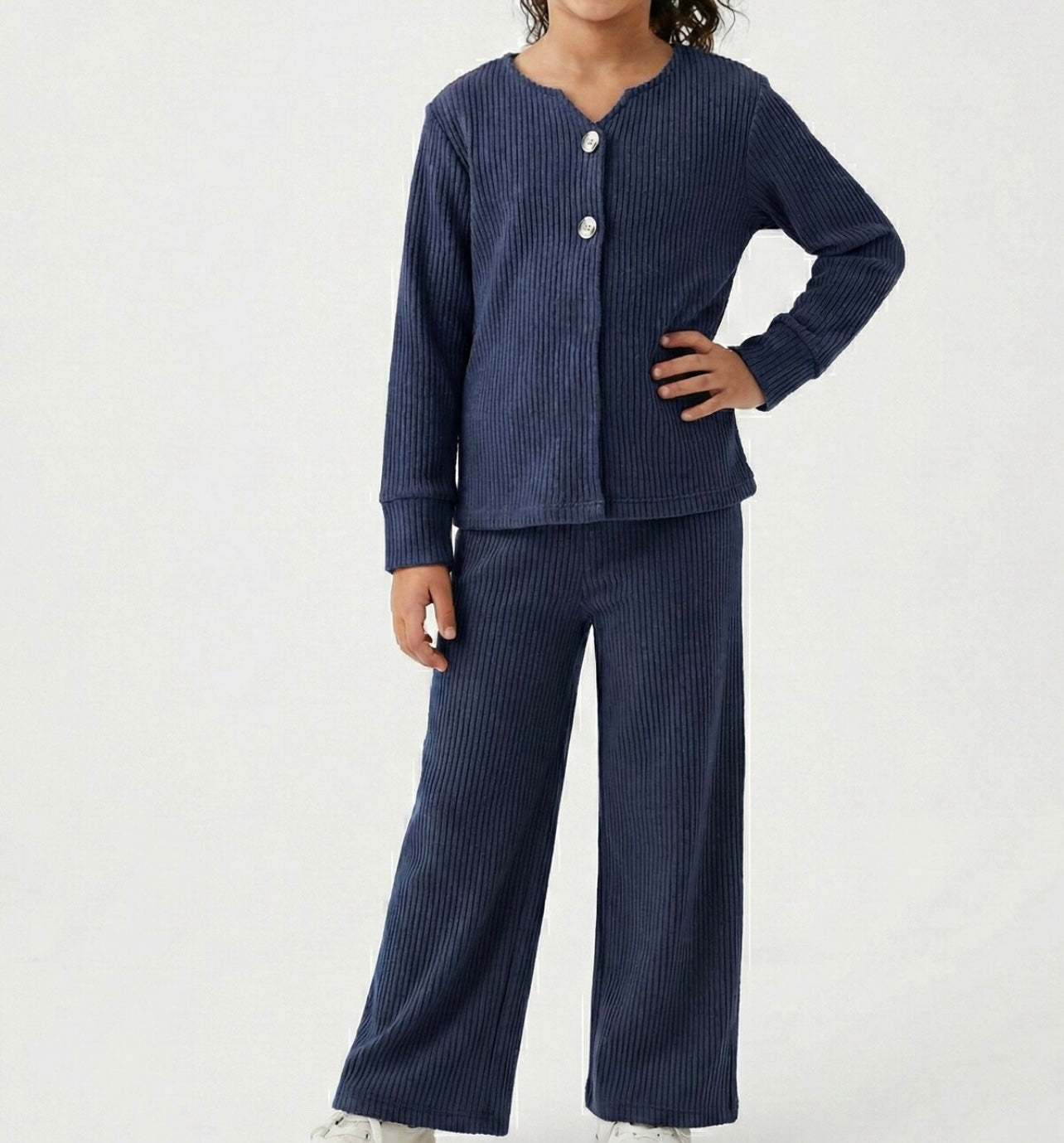 Girls Corduroy Button Trouser and Top Set Modestwear