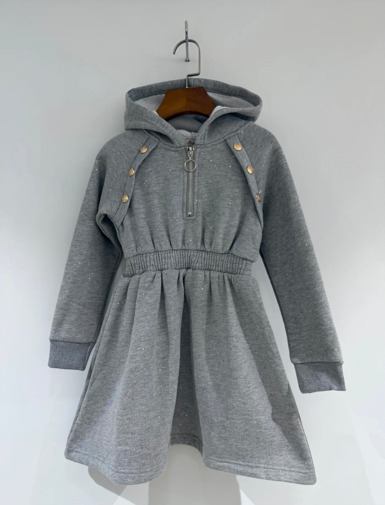 Girls Hooded Jumper Dress with Diamantes 2-12 years