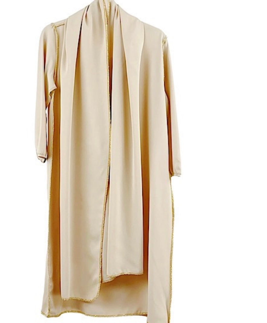 TLC Girls Abaya with hijab & gold detailing