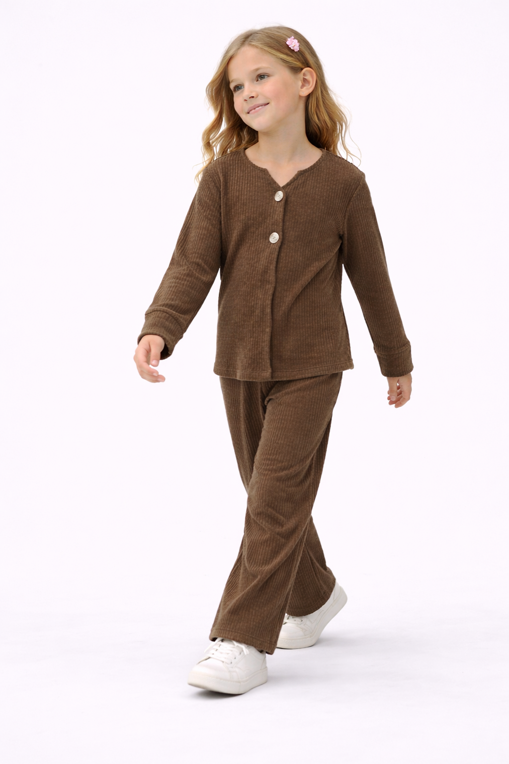 Girls Corduroy Button Trouser and Top Set Modestwear