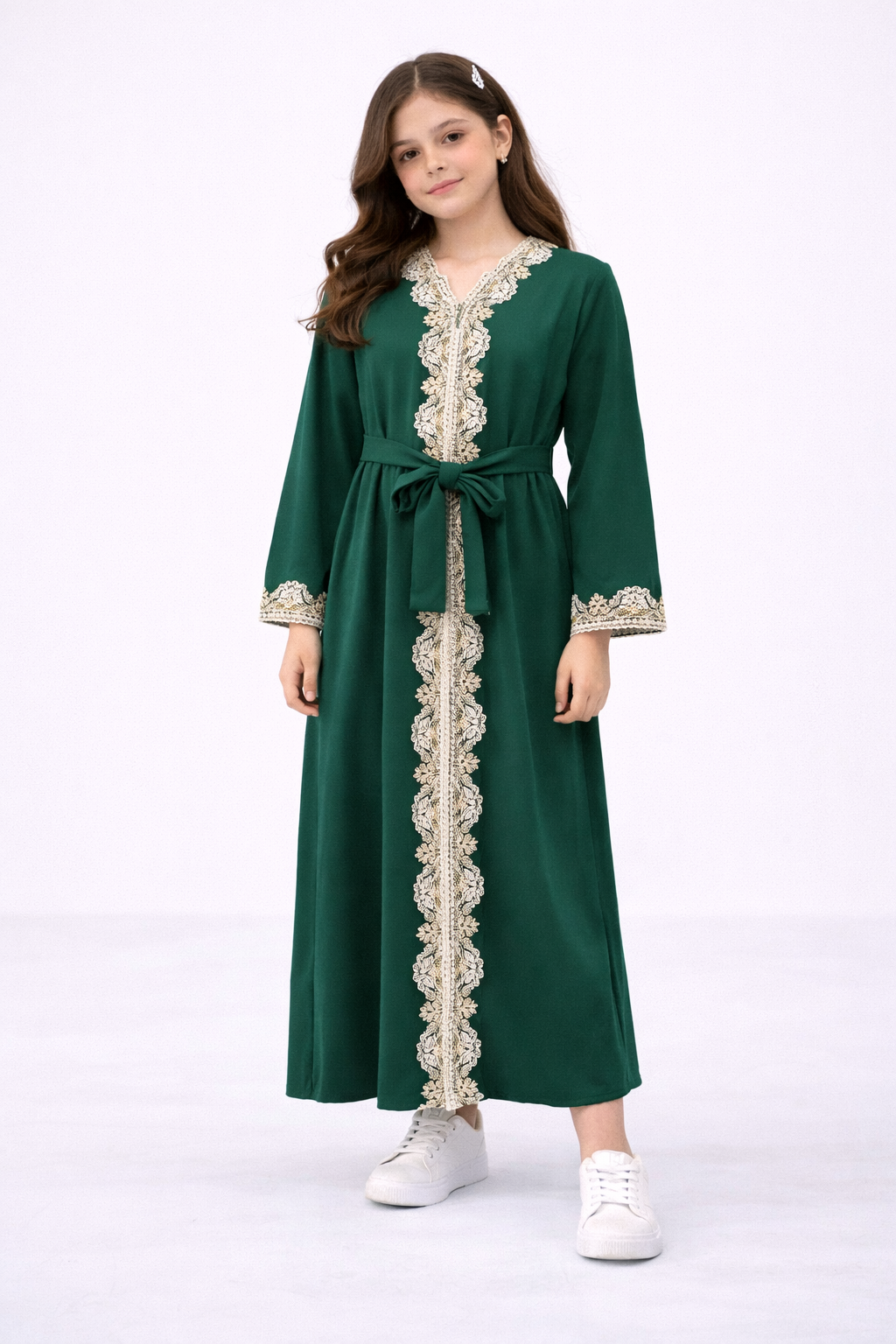 Girls Ramadan / Eid Abaya Dress with Tie Back