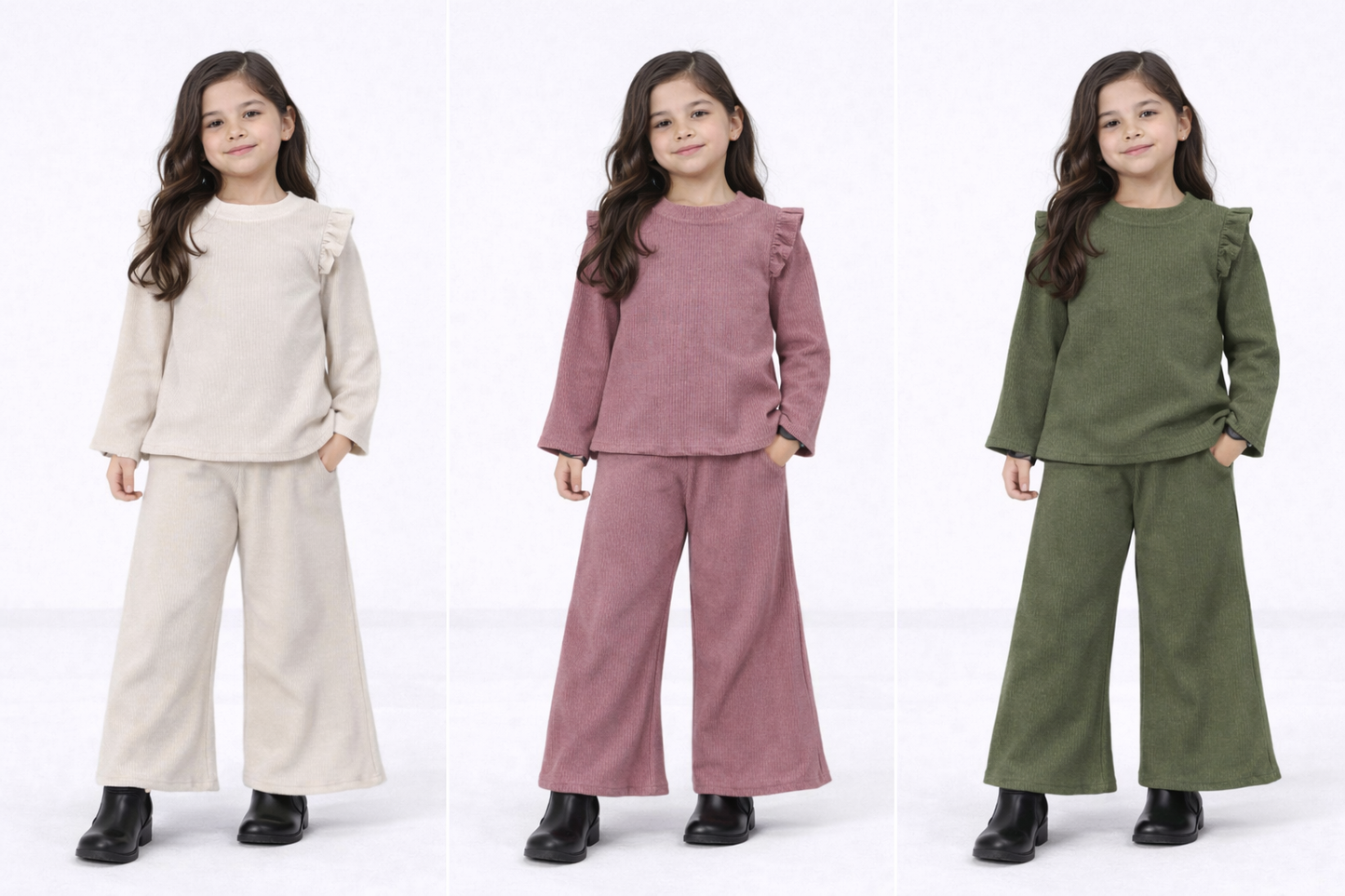 TLC Girls Trousers & Top Coord Sets Outfit Set Warm Winter