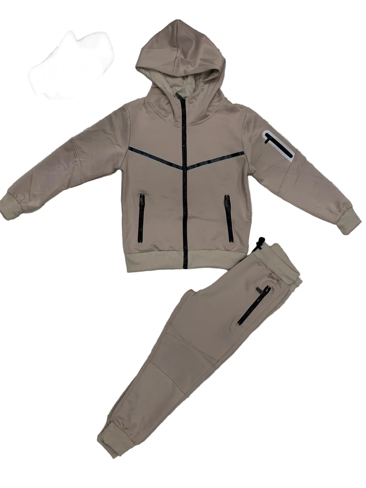 TLC Unisex Girls & Boys Tracksuit with Hood and Zipped Pockets for Warm Winter