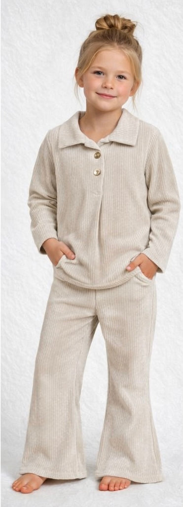 Girls ribbed velour coord set winter