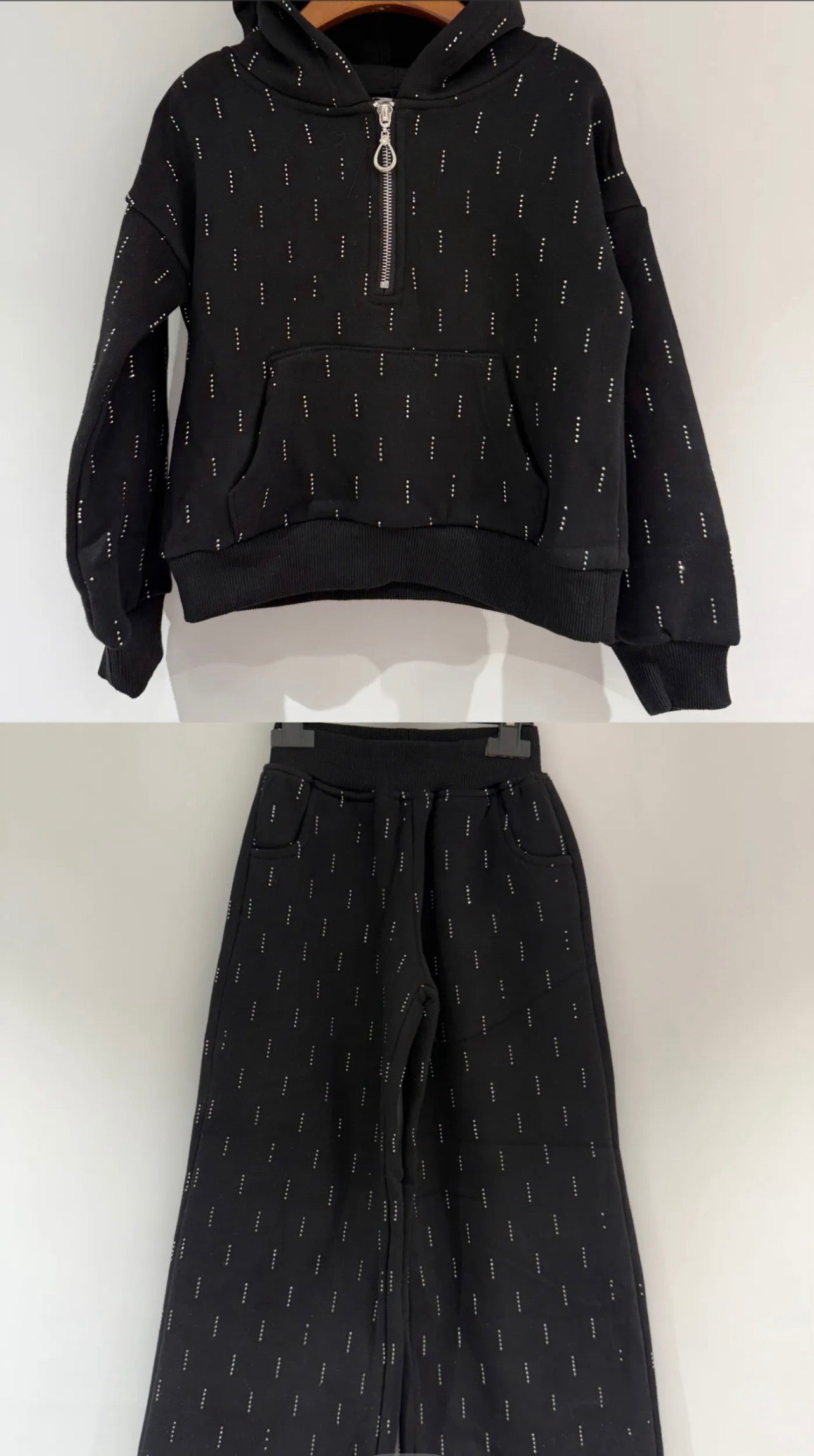 Girls Hoody & Trousers co-ord Set with Diamantés 4-14 years