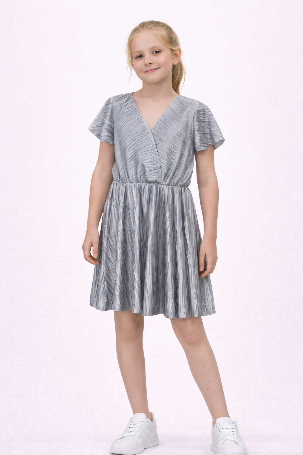 TLC Girls summer dress v neck