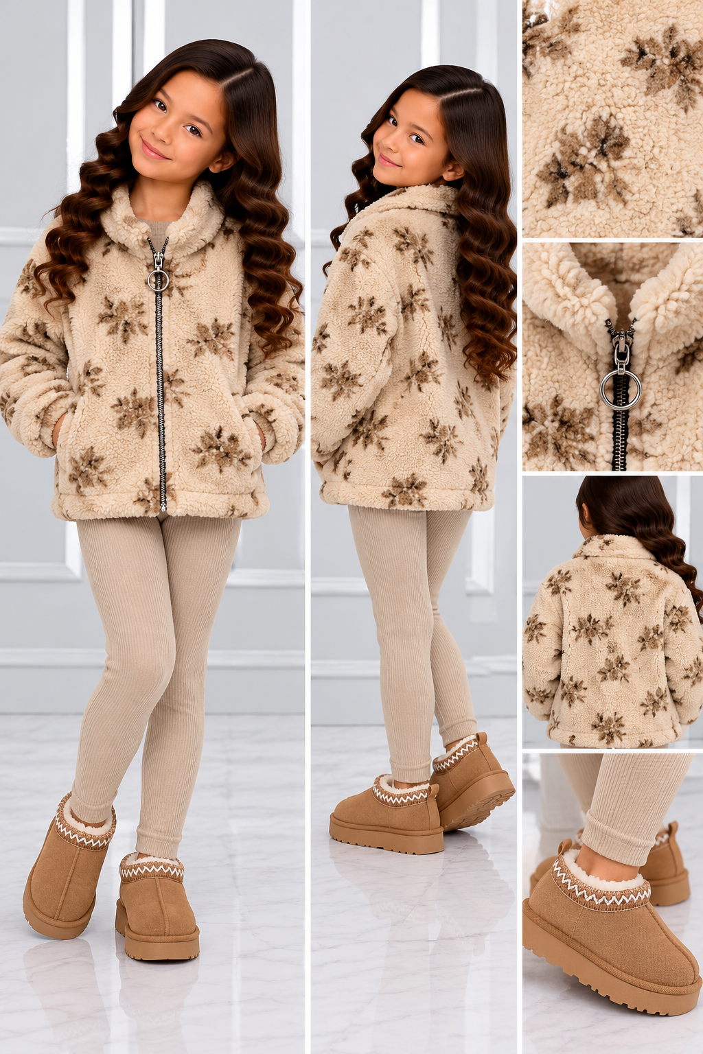 Girls’ Borg Fleece Jacket | Ages 3–14 (TL172)