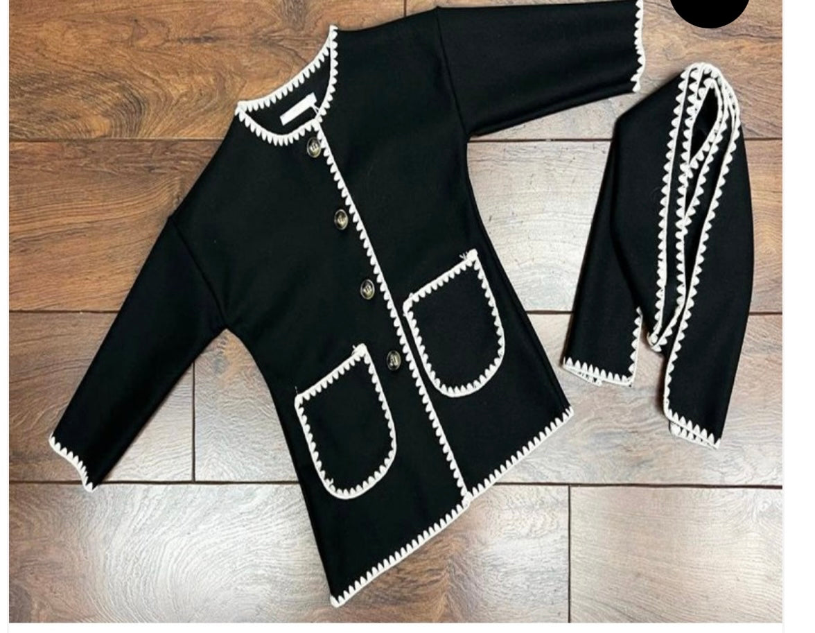 TLC Girls Jacket Cardigan With Scarf