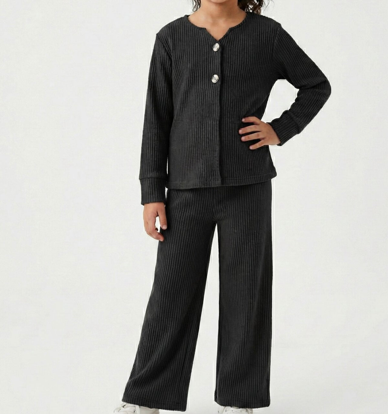 Girls Corduroy Button Trouser and Top Set Modestwear