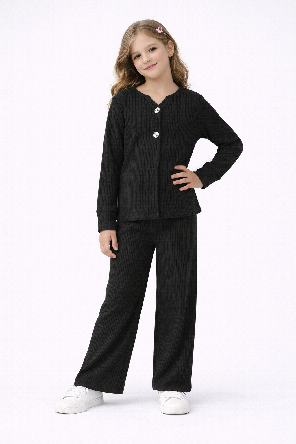 Girls Corduroy Button Trouser and Top Set Modestwear