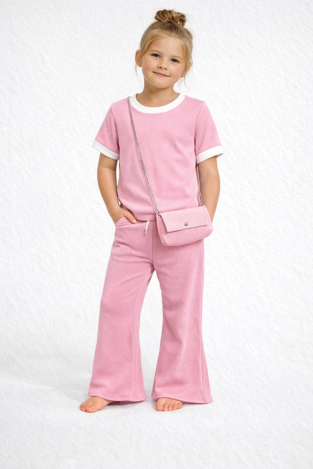 Girls summer outfit co-ord set with handbag